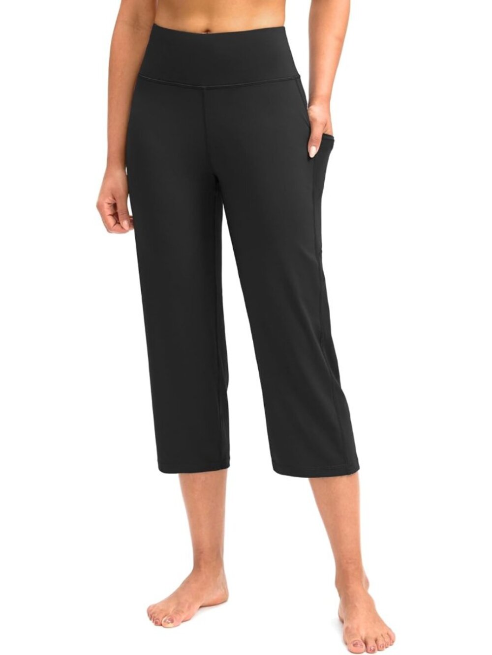 High Waist Capri Pants for Women | Tummy Control Yoga Leggings with Pockets